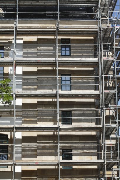 工地，脚手架，旧建筑图片下载