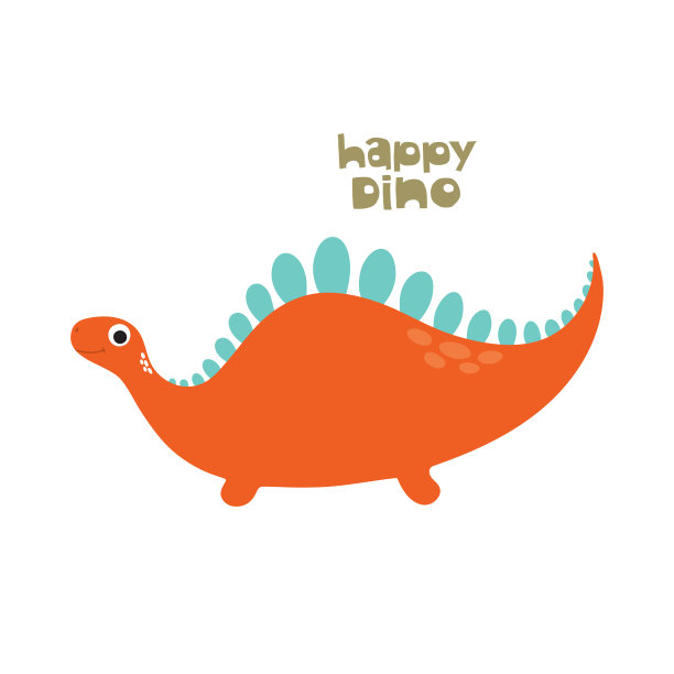 可爱的恐龙插图图片下载