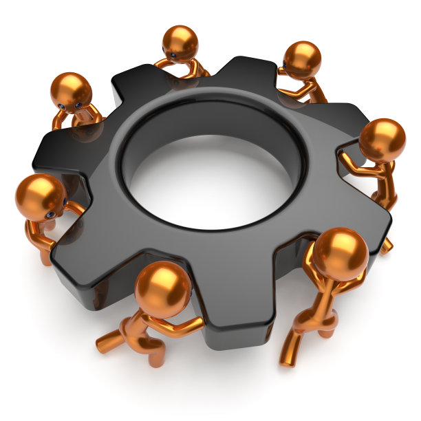 团队合作伙伴关系男人角色团队齿轮业务图片下载