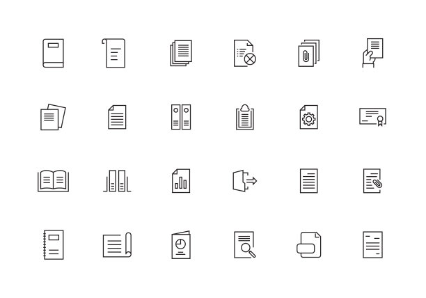 文档行图标集图片下载