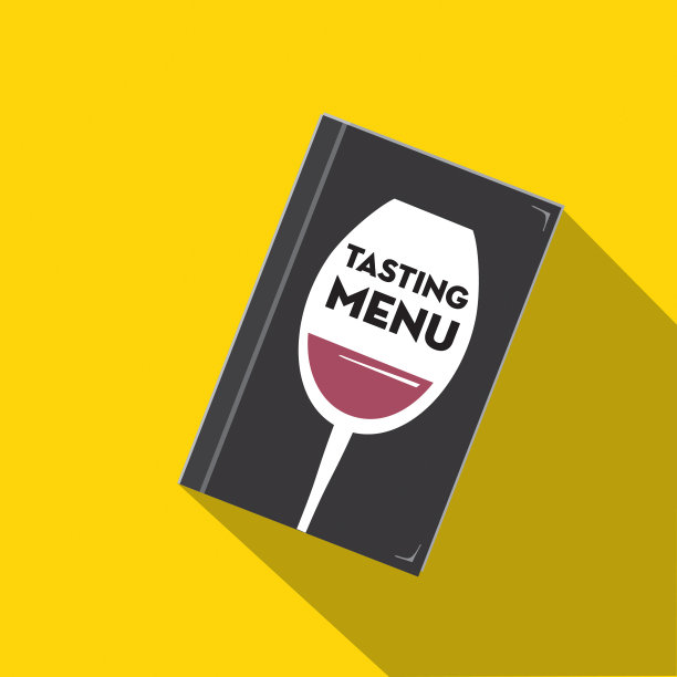 品酒菜单平面设计主题图标设置与阴影图片下载