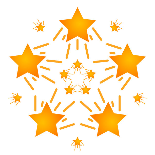 一组不同方向的恒星运动。流星。矢量图图片下载