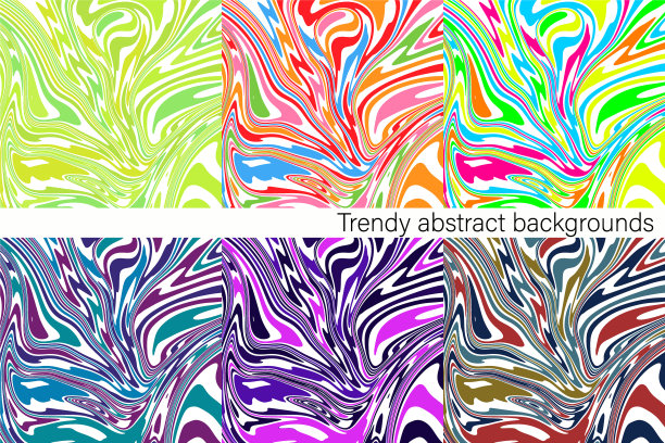 抽象的彩色波浪线图片下载