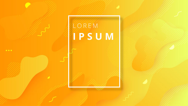 黄色渐变背景与圆形几何图案。图片下载