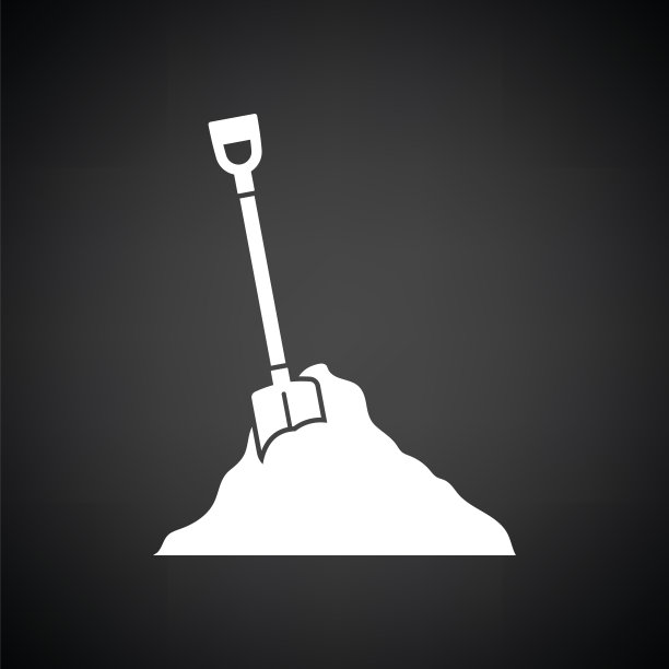 施工铲和沙子的图标图片下载