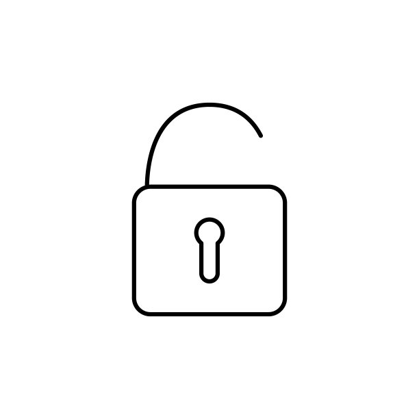 打开的锁图标，用于网站、网页设计、移动应用程序、信息图表的简单元素图片下载