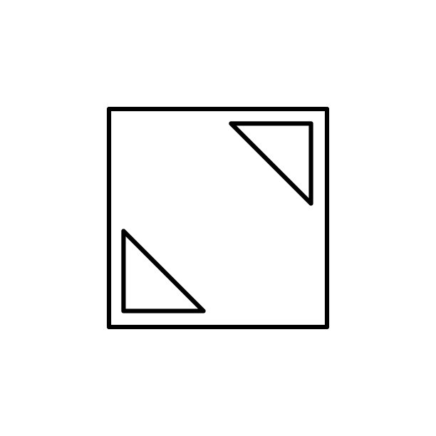 方框图标角上的箭头。元素简单的图标为网站，网页设计，移动应用程序，信息图形。细线图标用于网站设计和开发图片下载