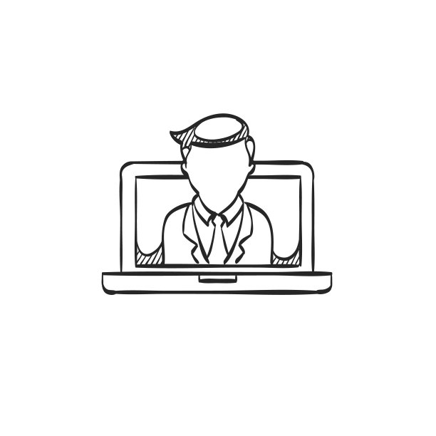 草图图标-电脑聊天图片下载