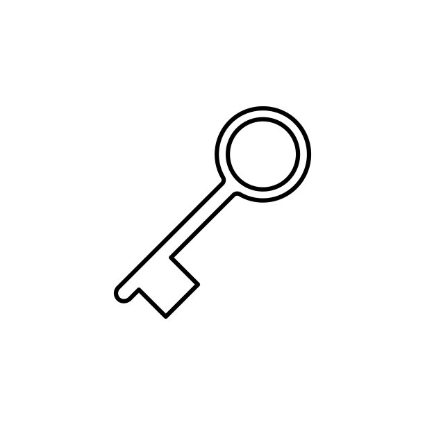 钥匙图标。元素简单的图标为网站，网页设计，移动应用程序，信息图形。细线图标用于网站设计和开发，应用程序开发图片下载
