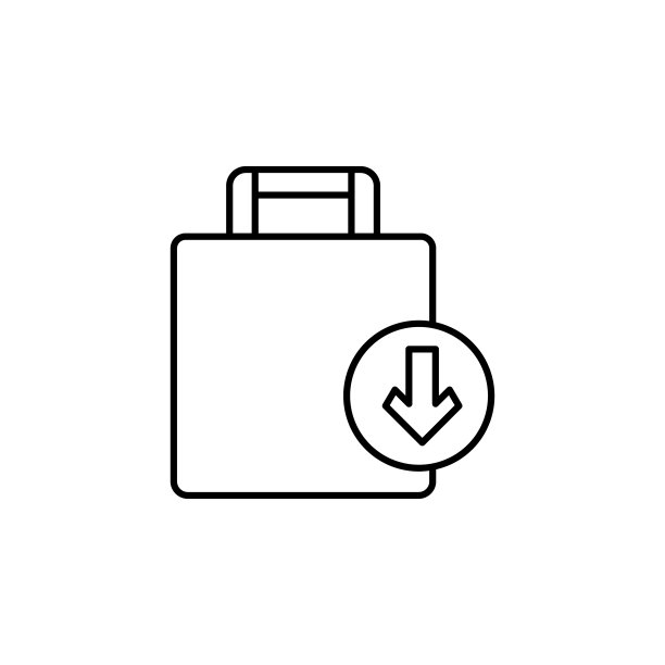 行李图标。元素简单的图标为网站，网页设计，移动应用程序，信息图形。细线图标用于网站设计和开发，应用程序开发图片下载