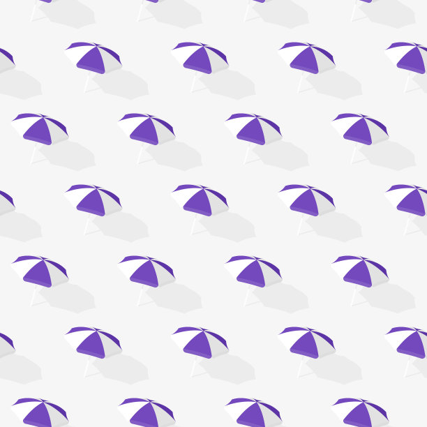 无缝海滩阳伞图案图片下载