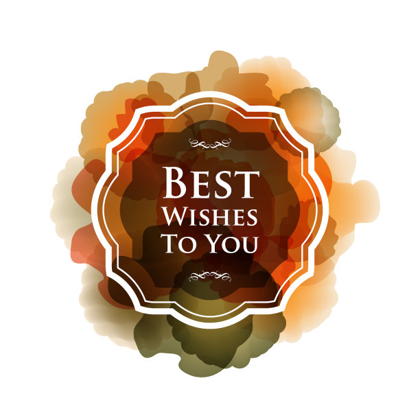 复古框架与水彩图案背景图片下载