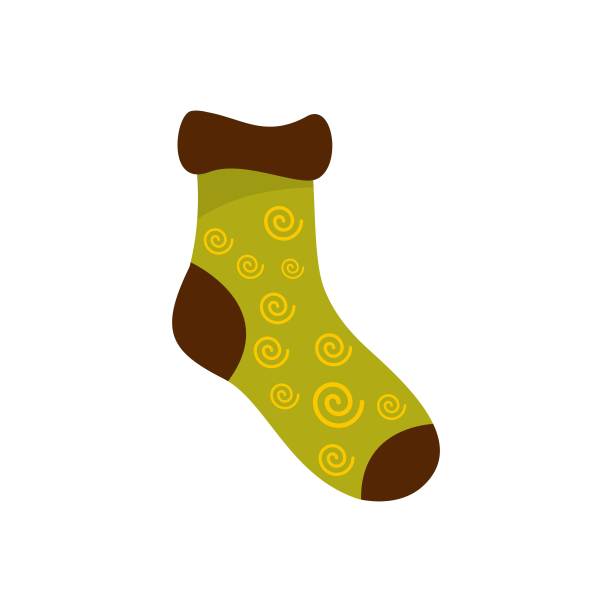 一个袜子图标，平的风格图片下载