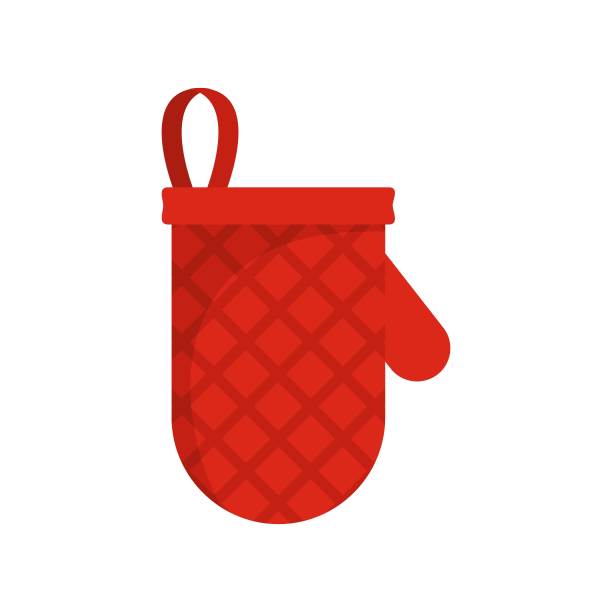 厨房手套图标，平的风格图片下载