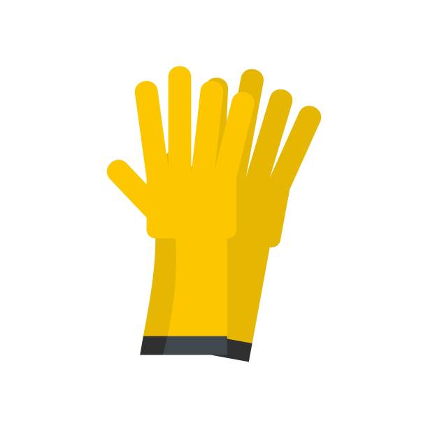 手套图标，平面风格图片下载