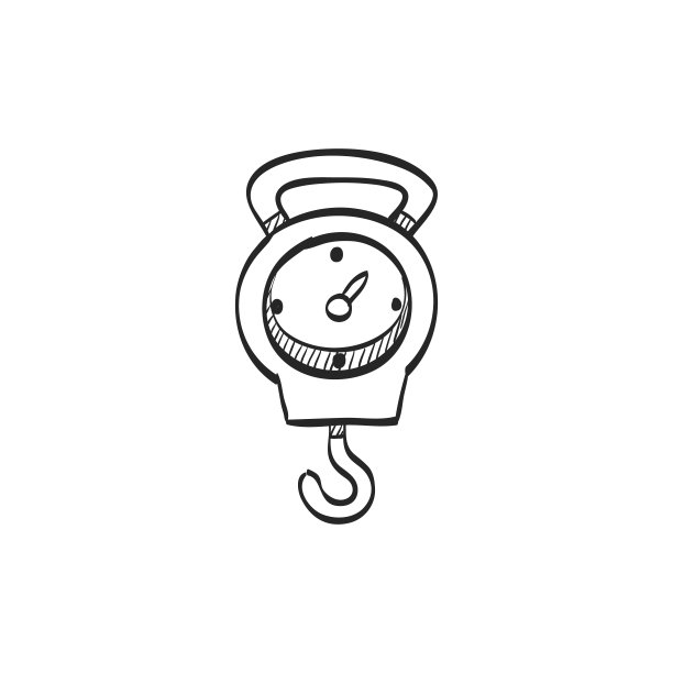 渔用秤素描图标图片下载