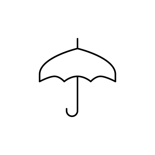 雨伞图标（网站、网页设计、移动应用细线元素）图片下载