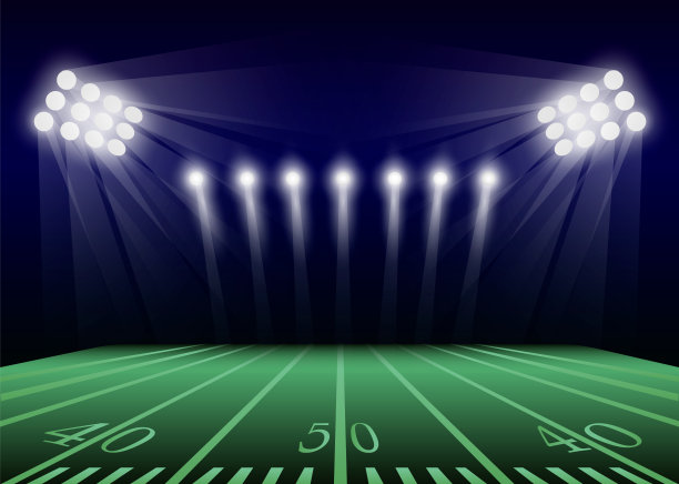 美式橄榄球场理念背景，写实风格图片下载