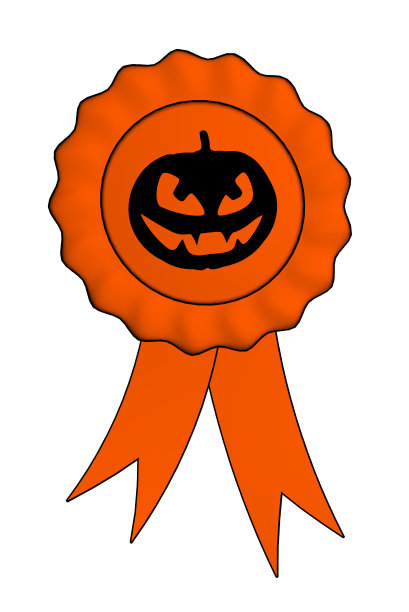 万圣节的丝带南瓜杰克O灯笼图片下载