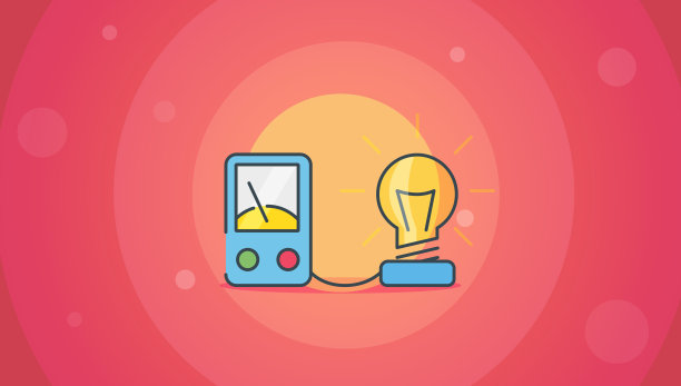 科技元素。电测量。现代矢量插图的横幅，应用程序和帖子。图片下载