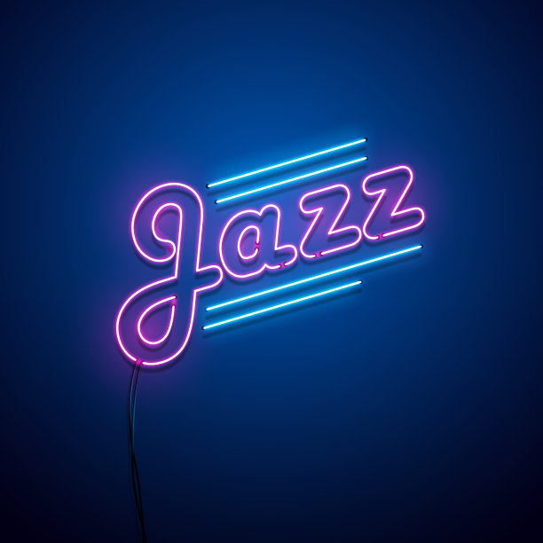爵士俱乐部霓虹灯图片下载