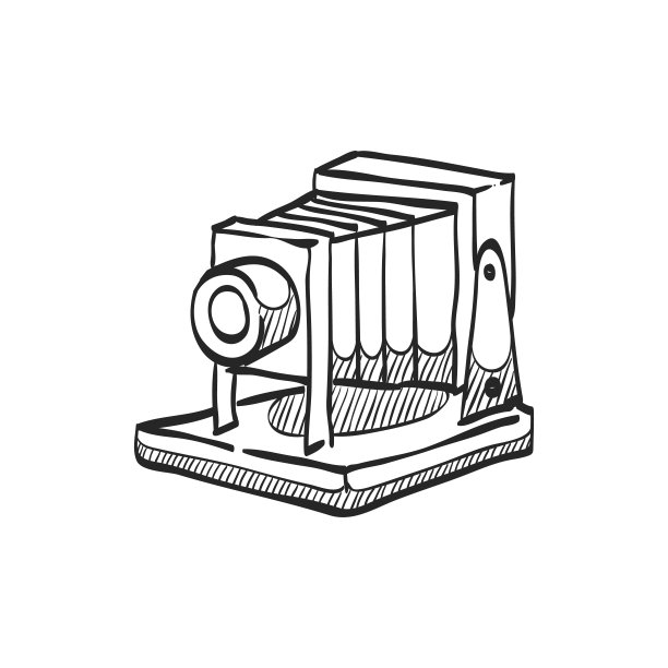 素描图标-大格式相机图片下载