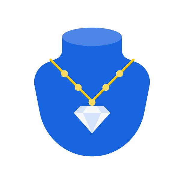 钻石项链，珠宝相关图标，平面设计图片下载