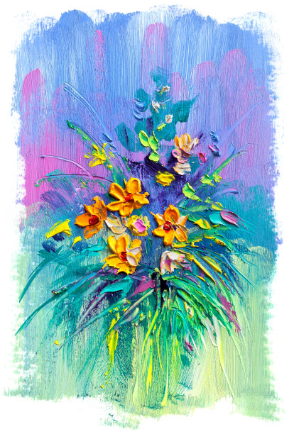 油画的花图片下载