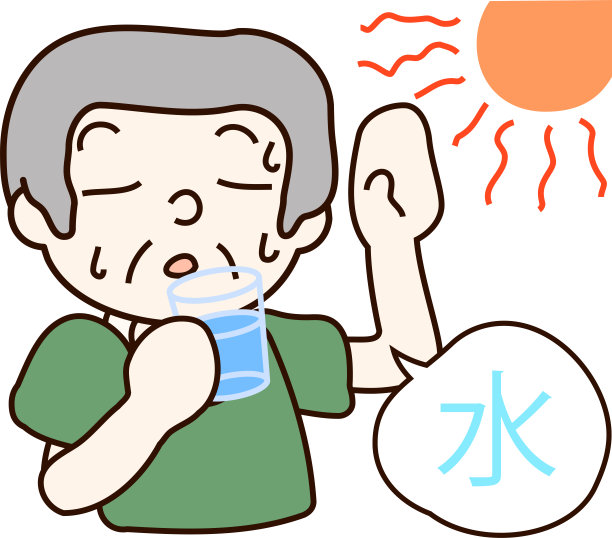 爷爷夏天中暑图片下载