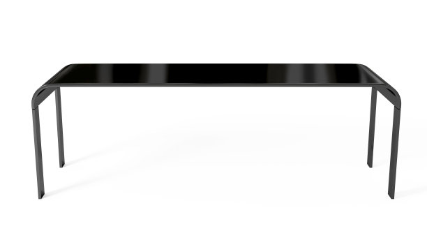 黑色现代高光泽餐桌图片下载