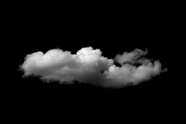 黑色背景上的白云图片下载