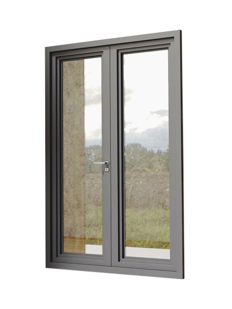 深灰色金属玻璃门图片下载