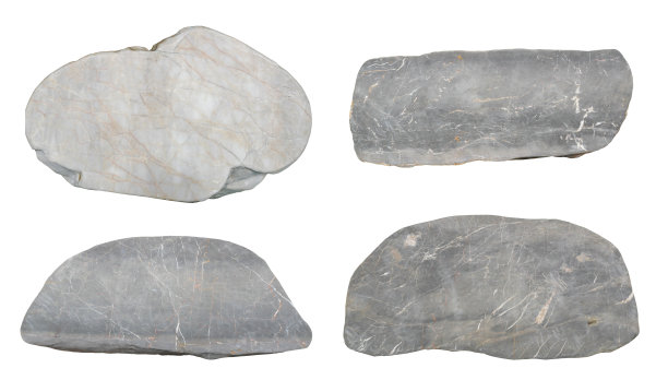 一套大理石石材纹理孤立在白色背景图片下载