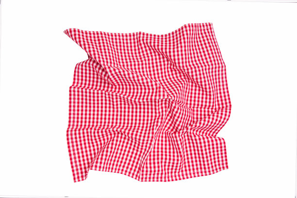 红色桌布在一个笼子里，孤立在一个白色的背景图片下载