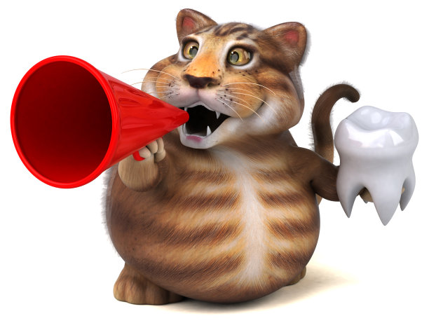 有趣的猫- 3D插图图片下载