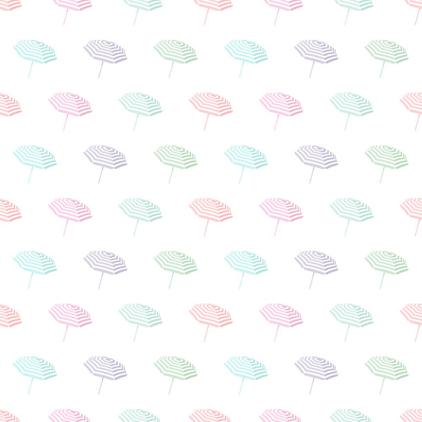 无缝海滩阳伞图案图片下载