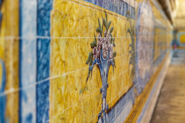 彩色葡萄牙瓷砖-阿苏莱荷斯图片下载