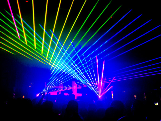 夜总会里的激光灯图片下载