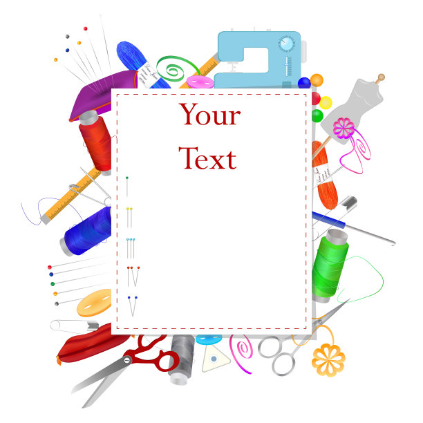 一套用于刺绣和缝纫的工具。手工设备及刺绣配件图片下载