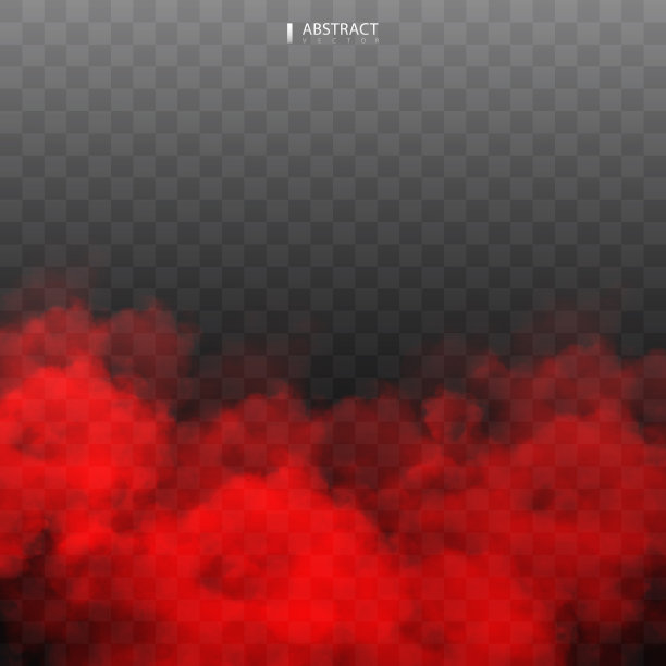 红雾或烟色隔离透明特效。白色矢量云雾，雾霾背景。插图图片下载