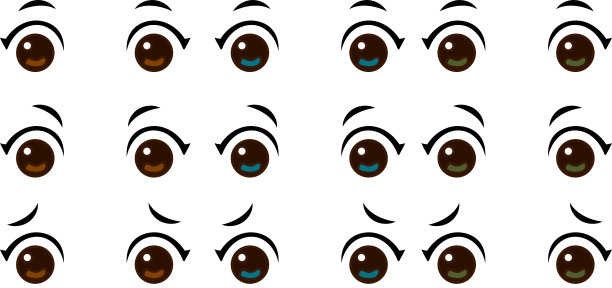 动画女孩的眼睛设置2图片下载