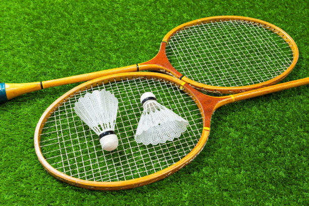羽毛球在草地上图片下载
