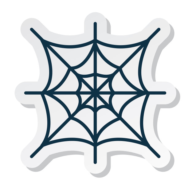 万圣节线图标贴纸Web图片下载