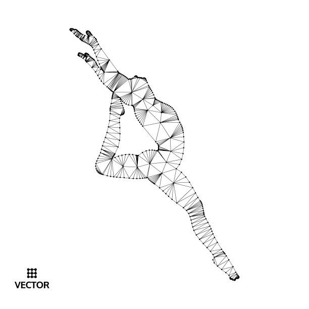 体操运动员。3D人体模型。图标健康和健身社区的体操活动。矢量插图。图片下载