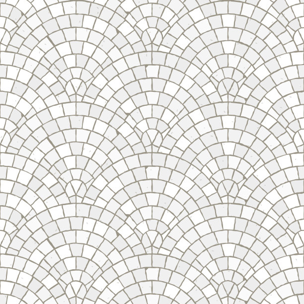 无缝马赛克地板图案。白色铺装石砖。图片下载
