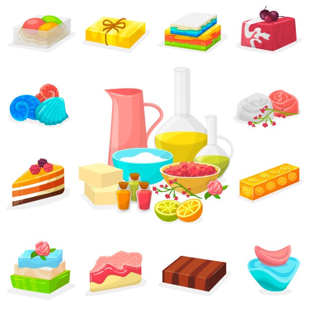 手工肥皂矢量自制卫生芳香化妆品健康芳香疗法和手清洁沐浴洗漱用品插图业余爱好组车间芳香成分隔离在白色的背景图片下载