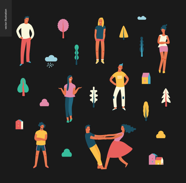 聪明人肖像集-年轻的男人和女人图片下载