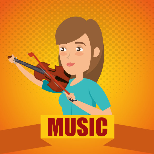 摆弄小提琴的女人图片下载