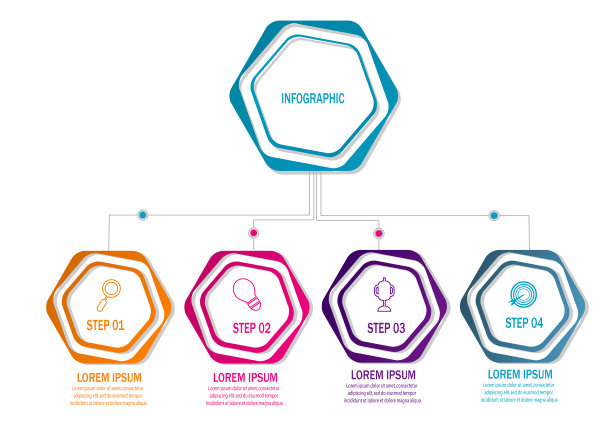 创造性的时间轴信息图模板元素的工作流，过程，表现与现代概念设计向量图片下载