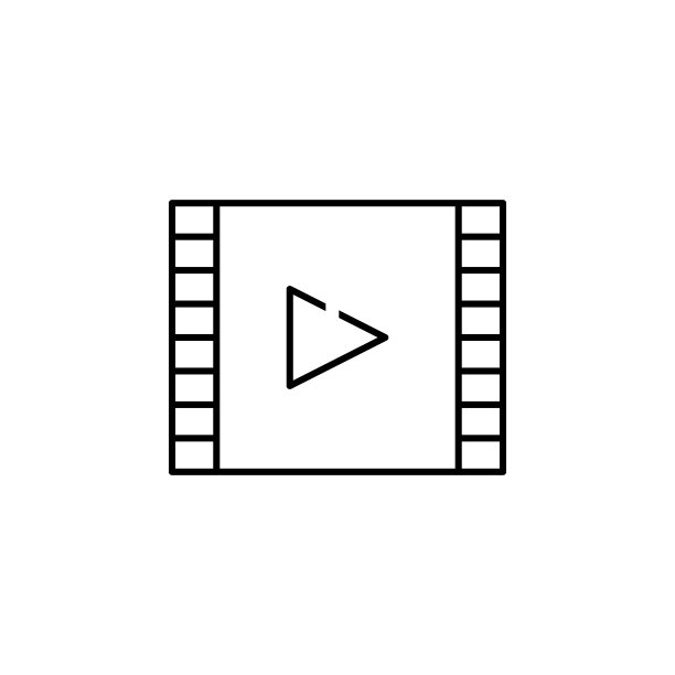 电影图标，用于移动概念和Web应用程序的简约风格元素，网站设计和应用程序开发的细线条图标图片下载